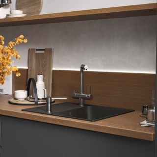 Мойка кухонная Reflexion Prima 60-BE RF0460BL черный